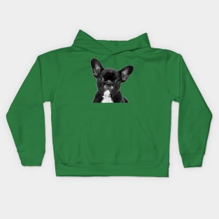 Black and White French Bulldog Kids Hoodie